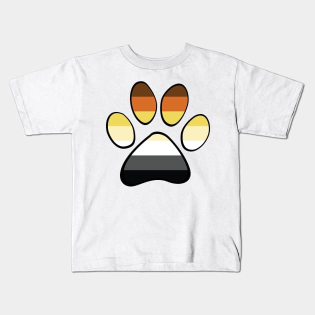 Bear Pride Paw Kids T-Shirt by HyperOtterDesigns